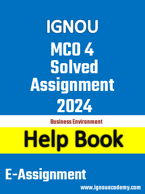 IGNOU MCO 4 Solved Assignment 2024